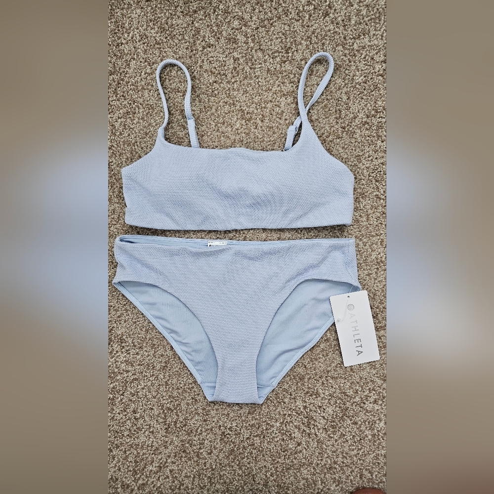 Athleta Sky Blue Two-Piece Swim Suit